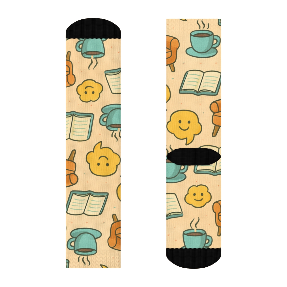 Psychologist-Studio Therapy Icons Tiling soft everyday crew socks