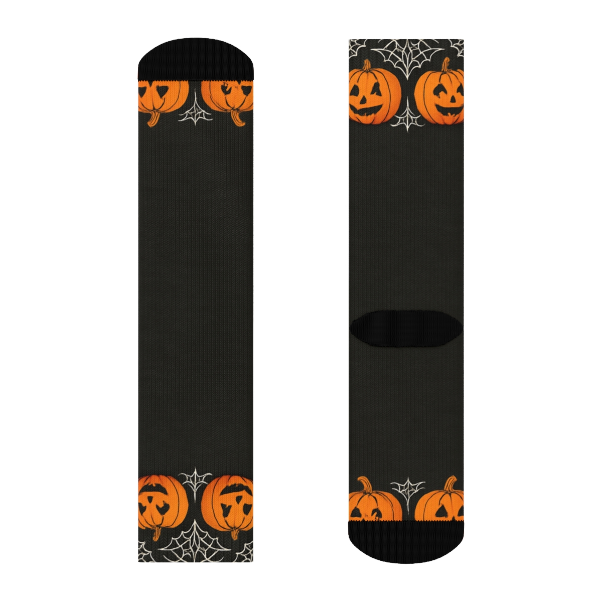 Pumpkin Hexagonal Tile Border On Black Background premium sports crew socks