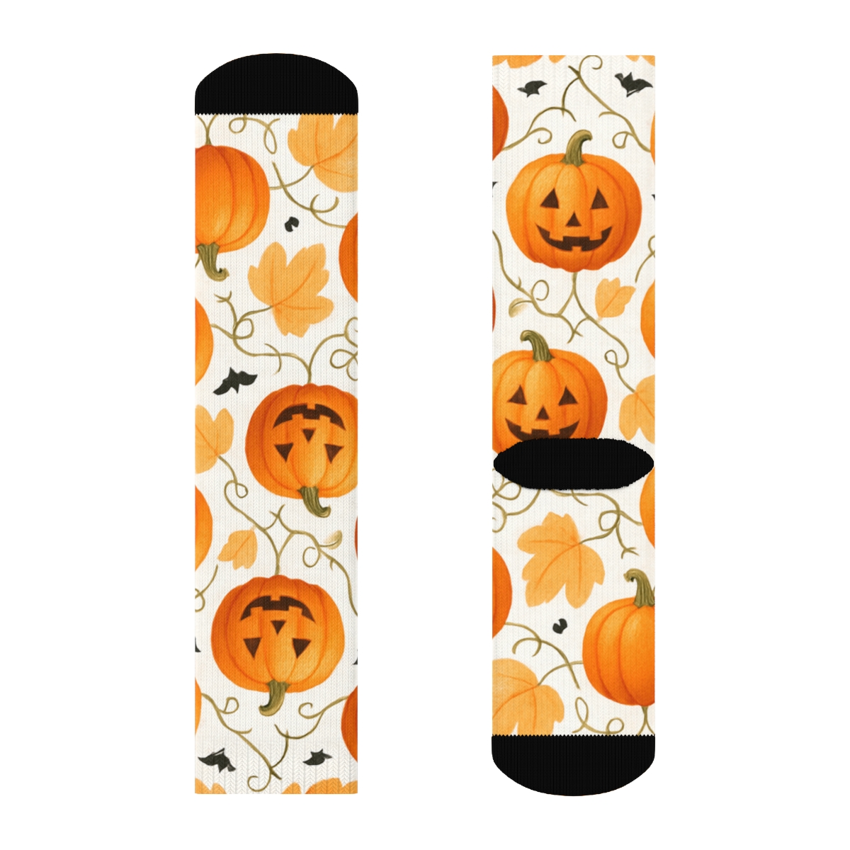 Pumpkin Patch Repeating Grid On White Background premium sports crew socks