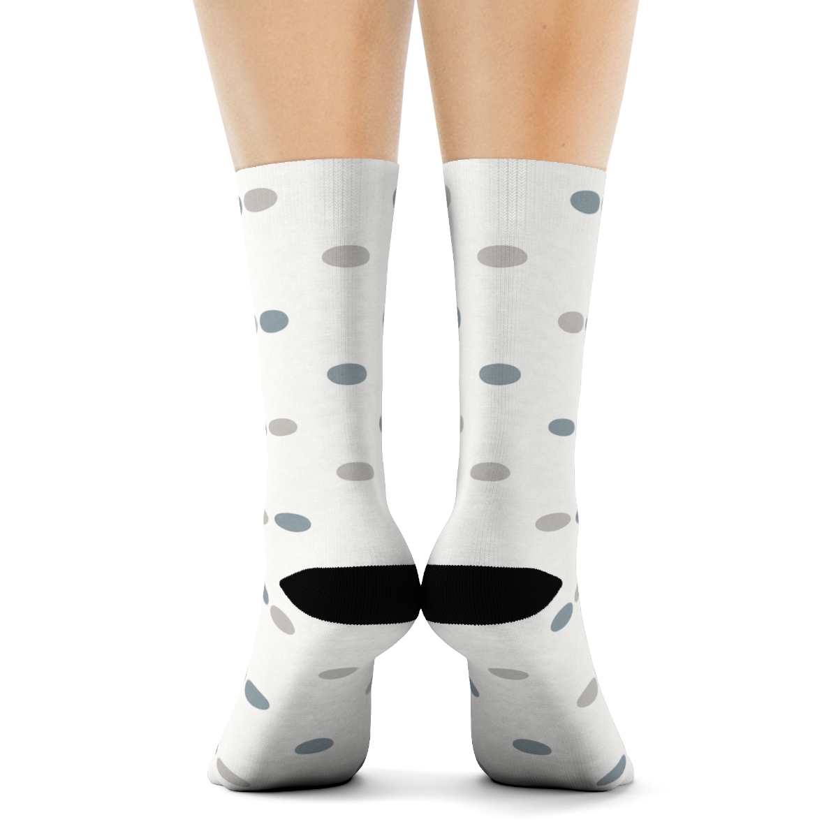 Quiet Pebble Scatter comfortable cotton crew socks