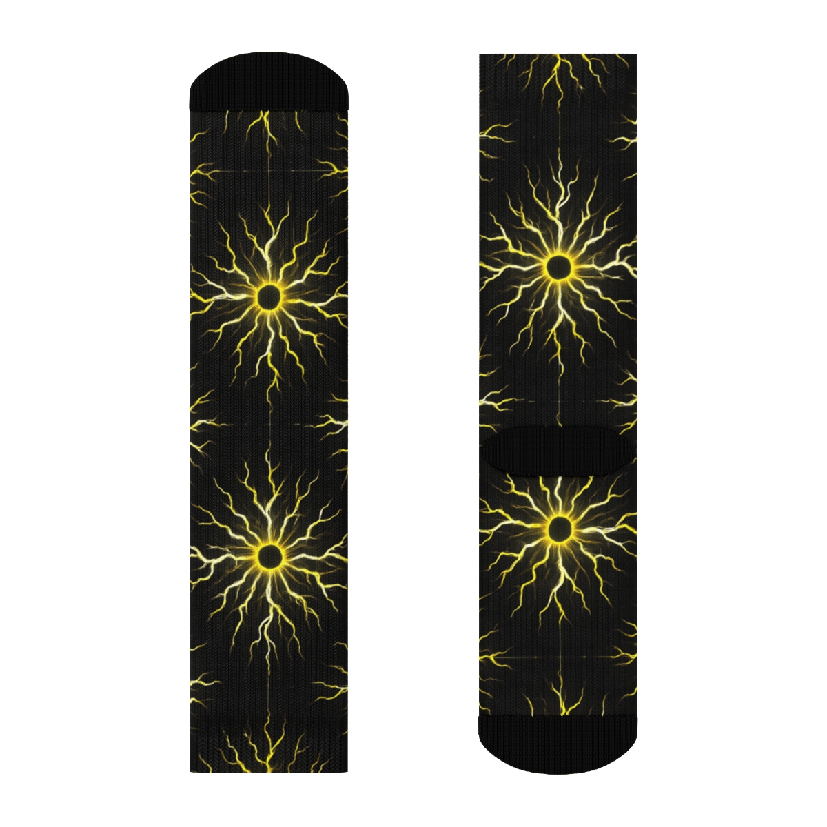 Radial Bolt Burst Tessellation comfortable cotton crew socks