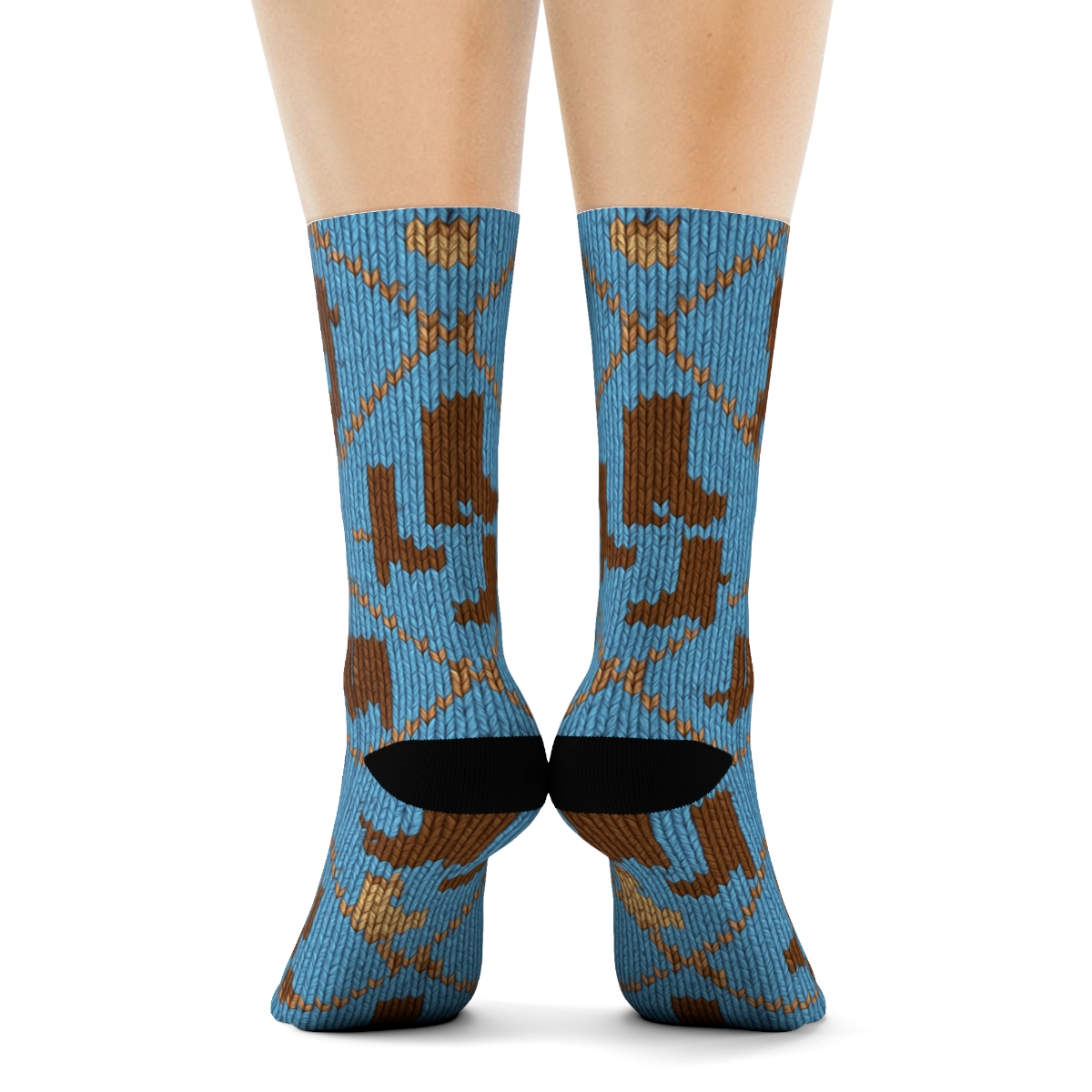 Rancher Barn Quilt Tessellation unique graphic crew socks