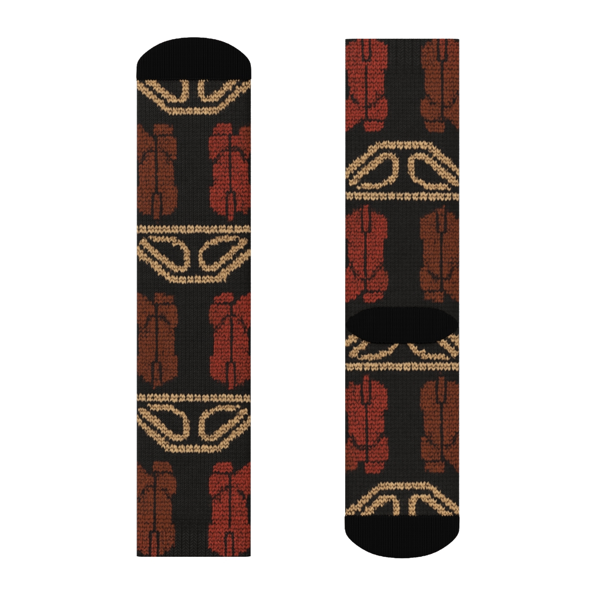 Rancher Boot And Lasso Chevron premium sports crew socks