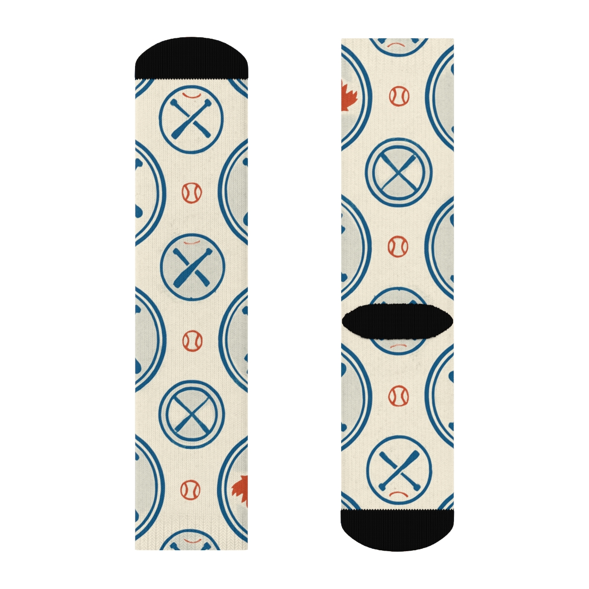 Retro Medallion Tile, Blue Jays Edition personalized crew socks