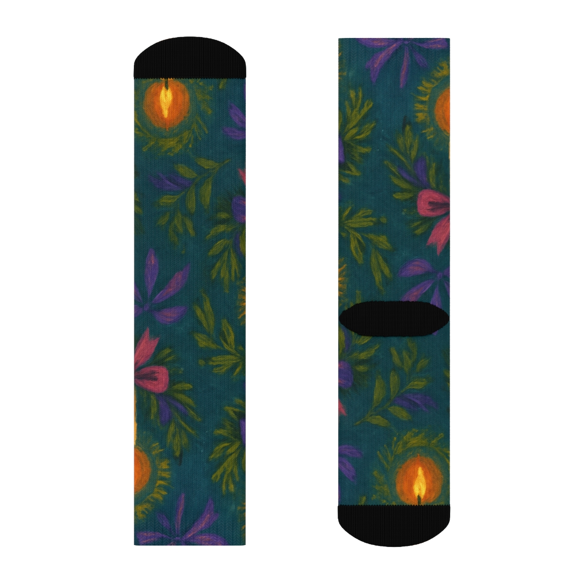 Ribbon Wrapped Ring In Advent Wreath Edition premium sports crew socks