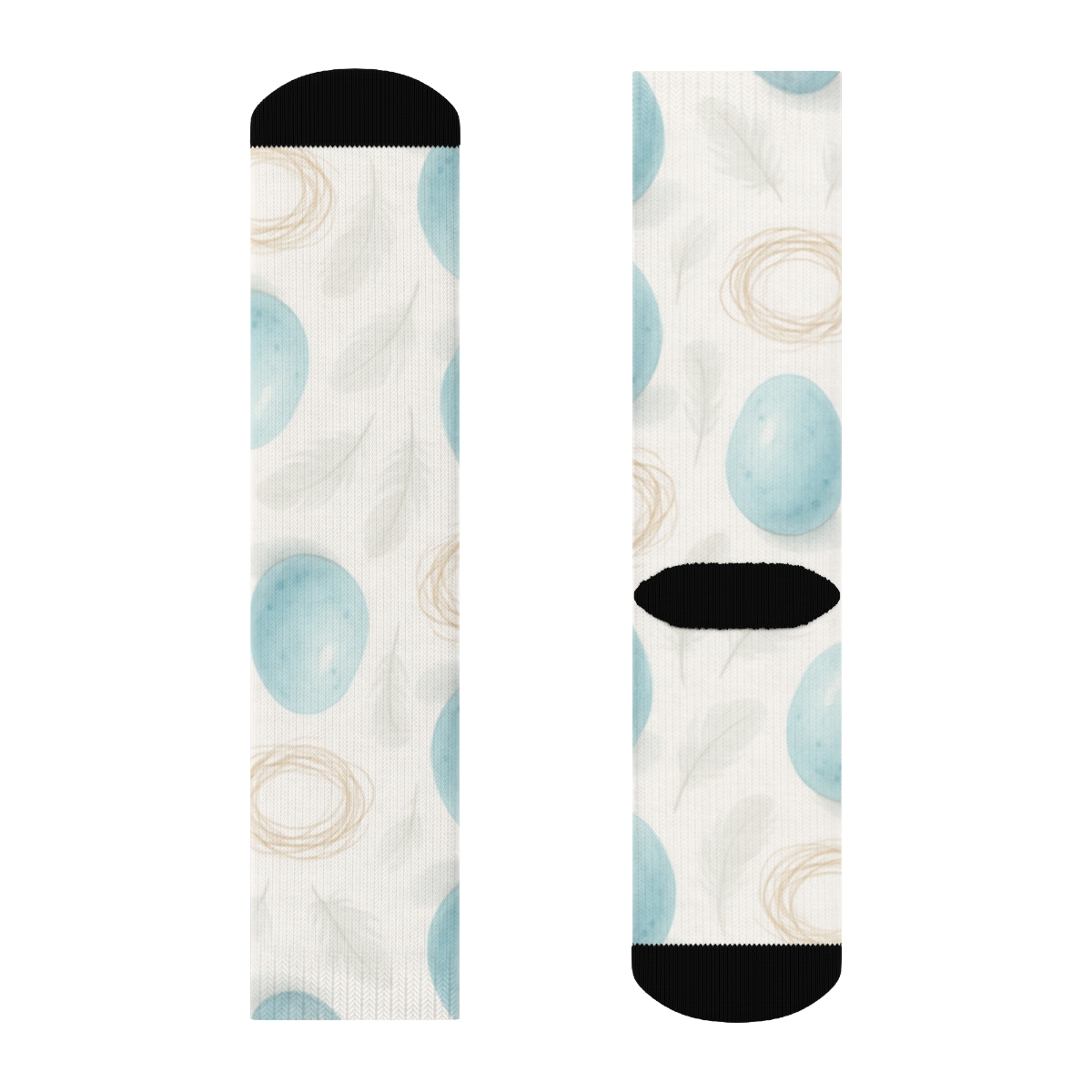 Robin Egg Drift With Nest Rings stylish athletic crew socks