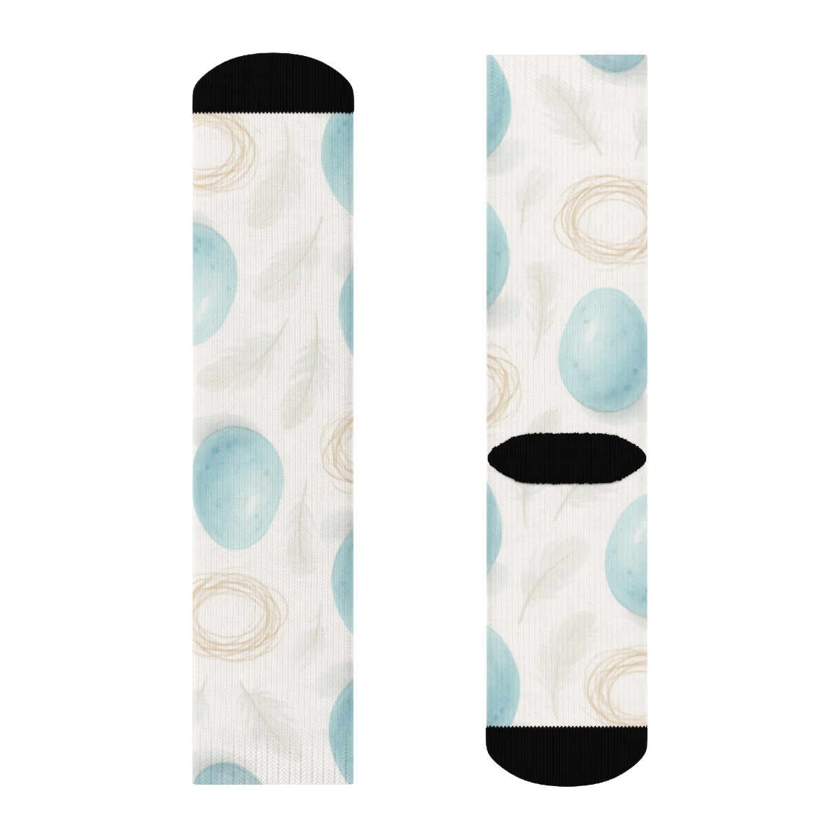 Robin Egg Drift With Nest Rings stylish athletic crew socks