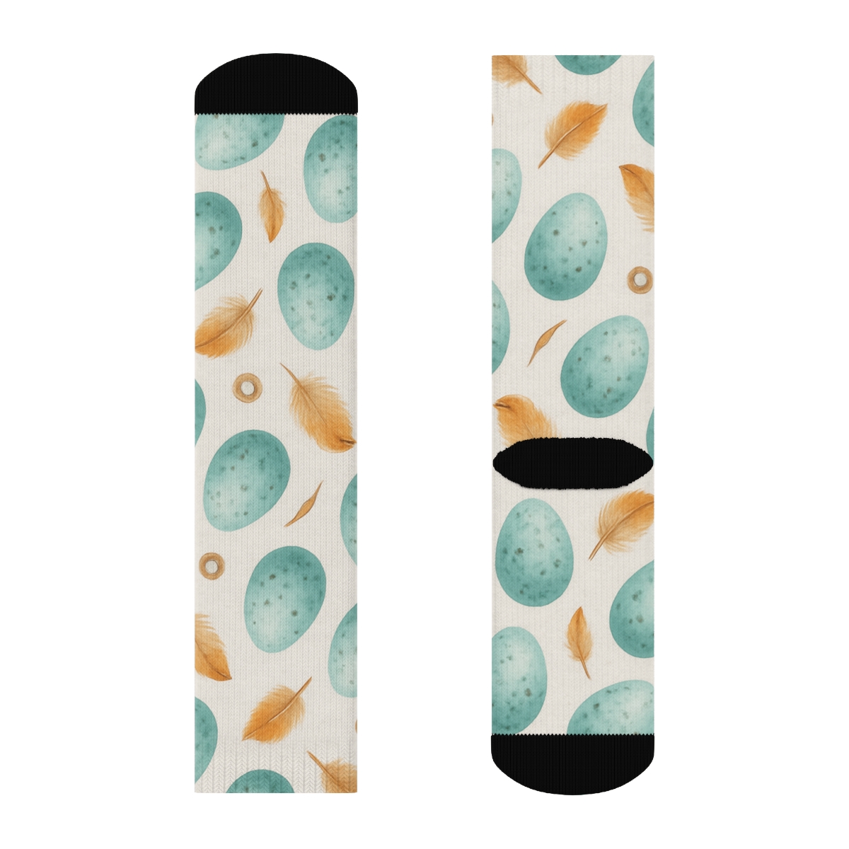 Robin Egg Scatter Rhythm On Light Gray Background stylish athletic crew socks