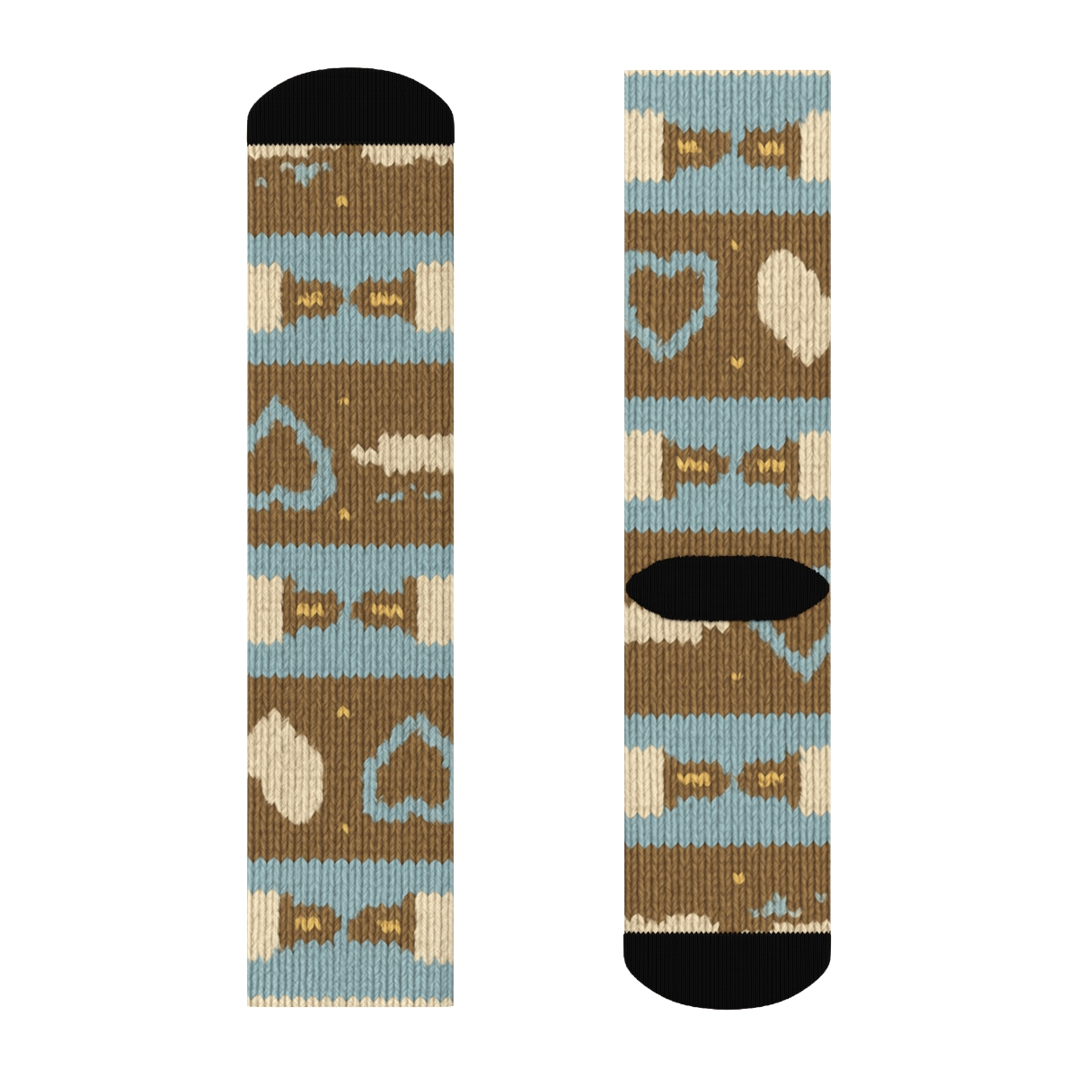 Rolling Pins With Baker Checkered Bands In Cocoa Brown custom crew socks
