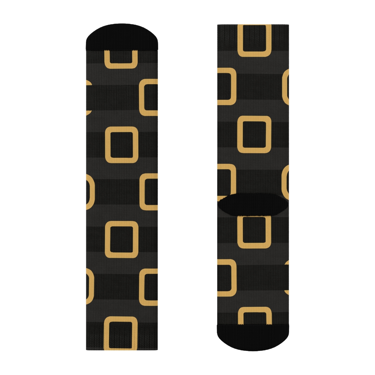 Santa Belt Buckle Progression custom crew socks