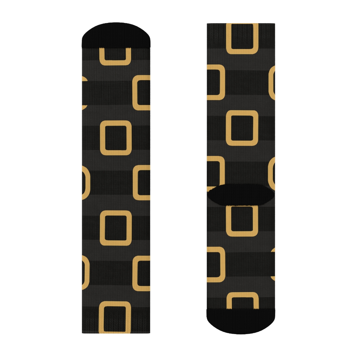 Santa Belt Buckle Progression custom crew socks