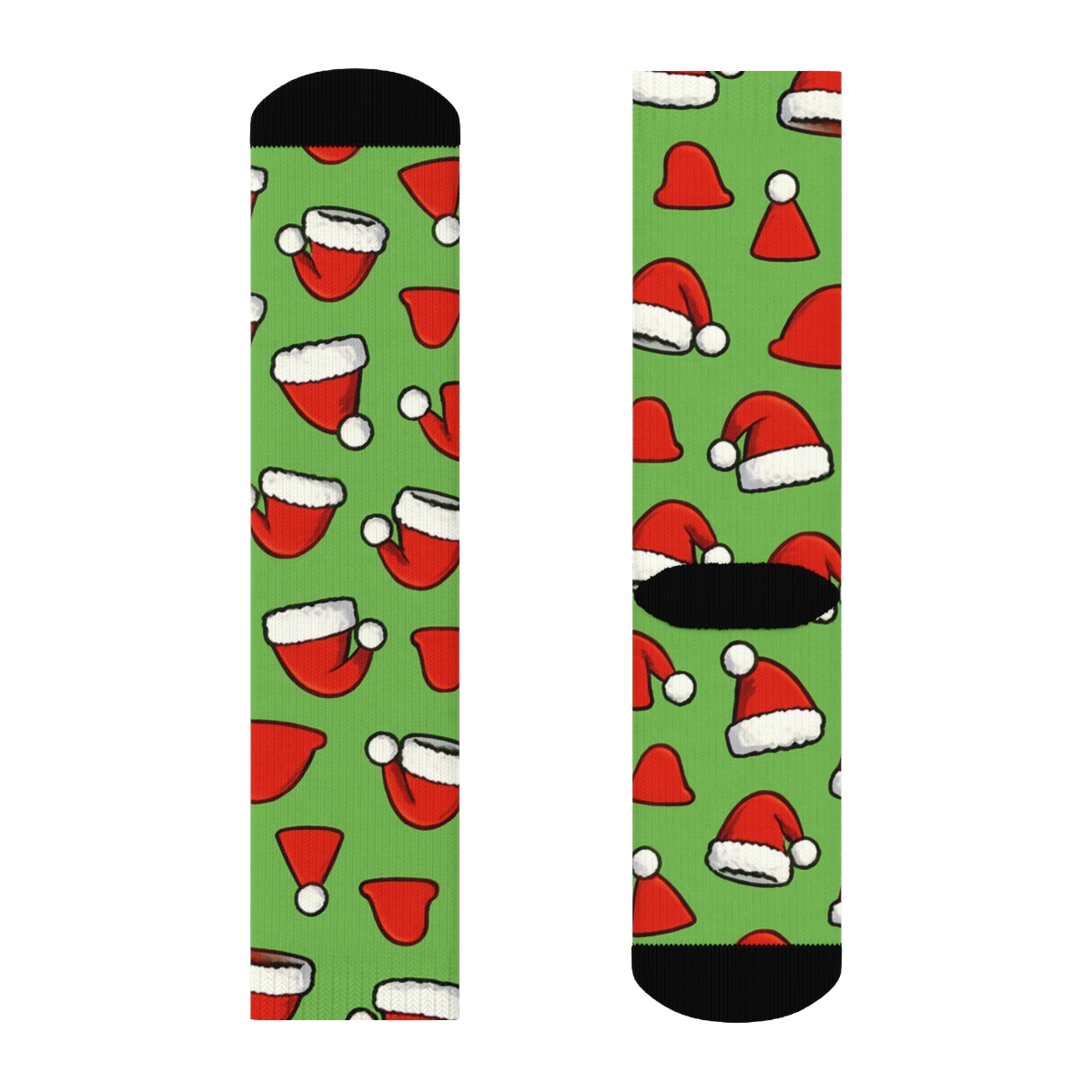 Santa Cap Xmas Polka Dots comfortable cotton crew socks