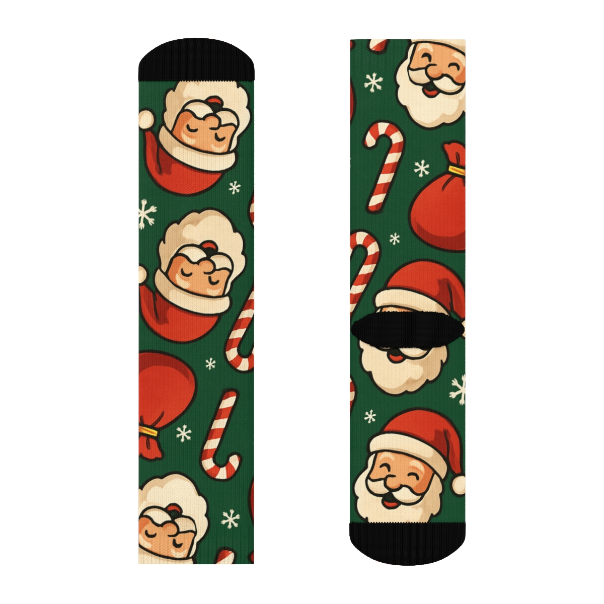 Santa Claus North Pole Patchwork Parade Crew Socks