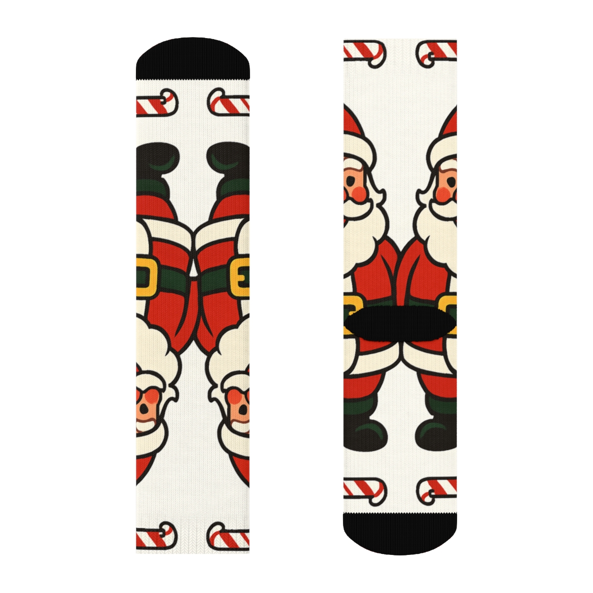Santa Claus Spotlight Holiday Tee unique graphic crew socks