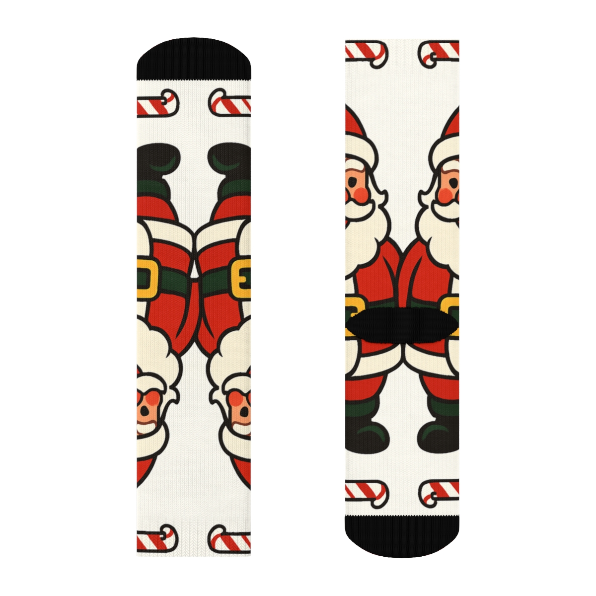 Santa Claus Spotlight Holiday Tee unique graphic crew socks