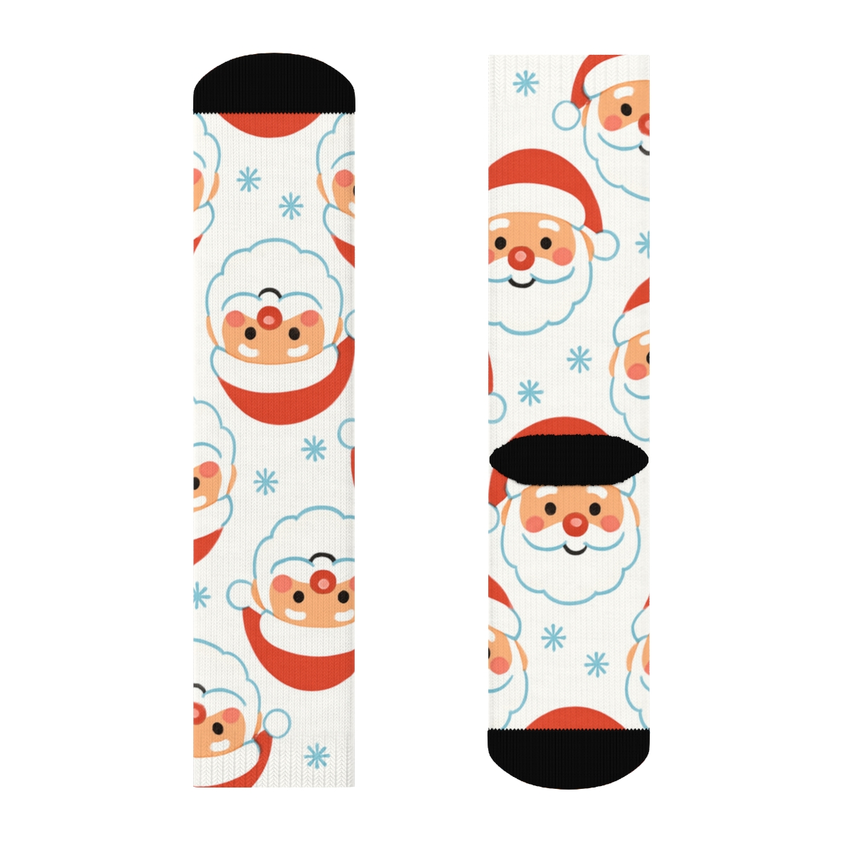 Santa Claus Spotlight On White Background soft everyday crew socks