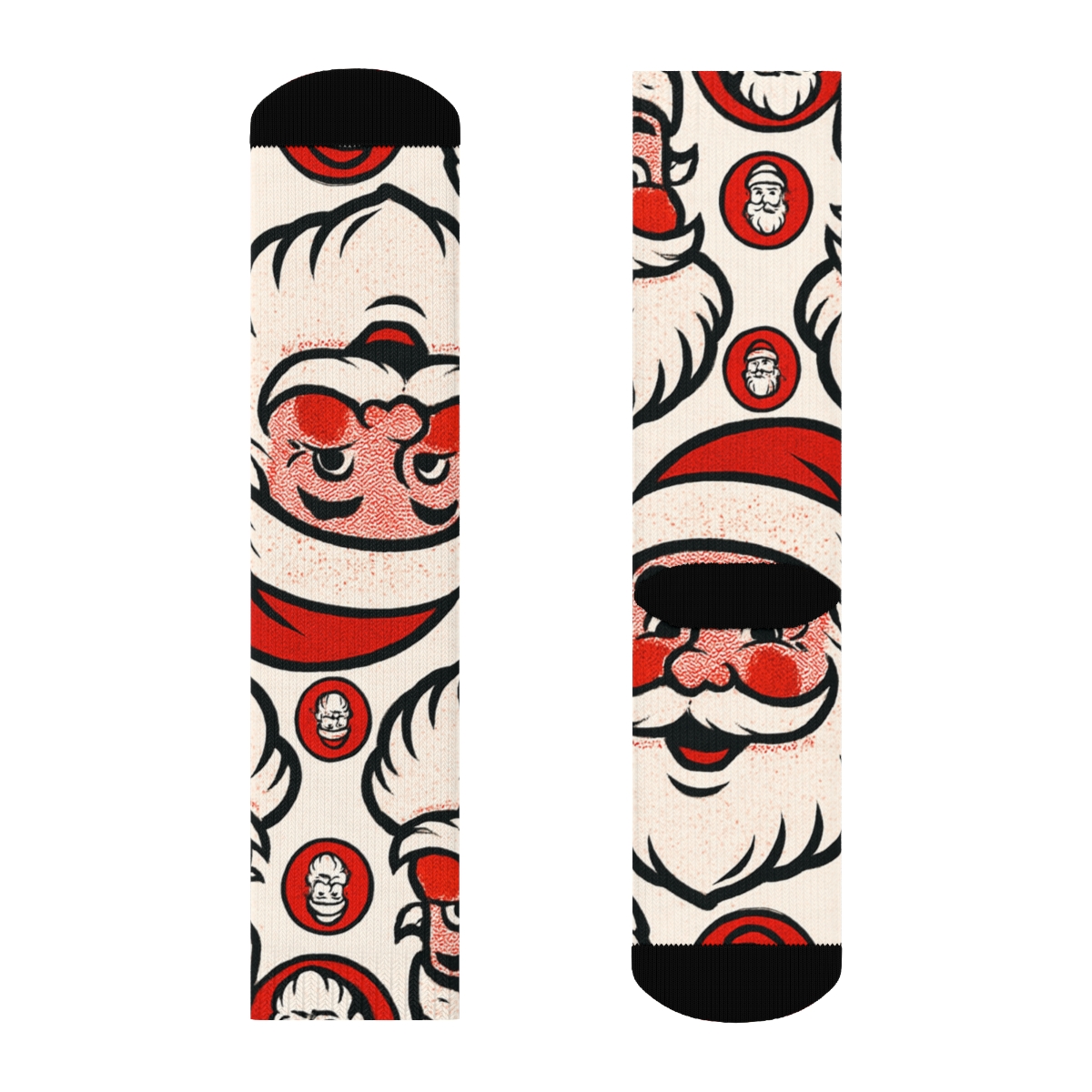 Santa Face Repeat premium sports crew socks