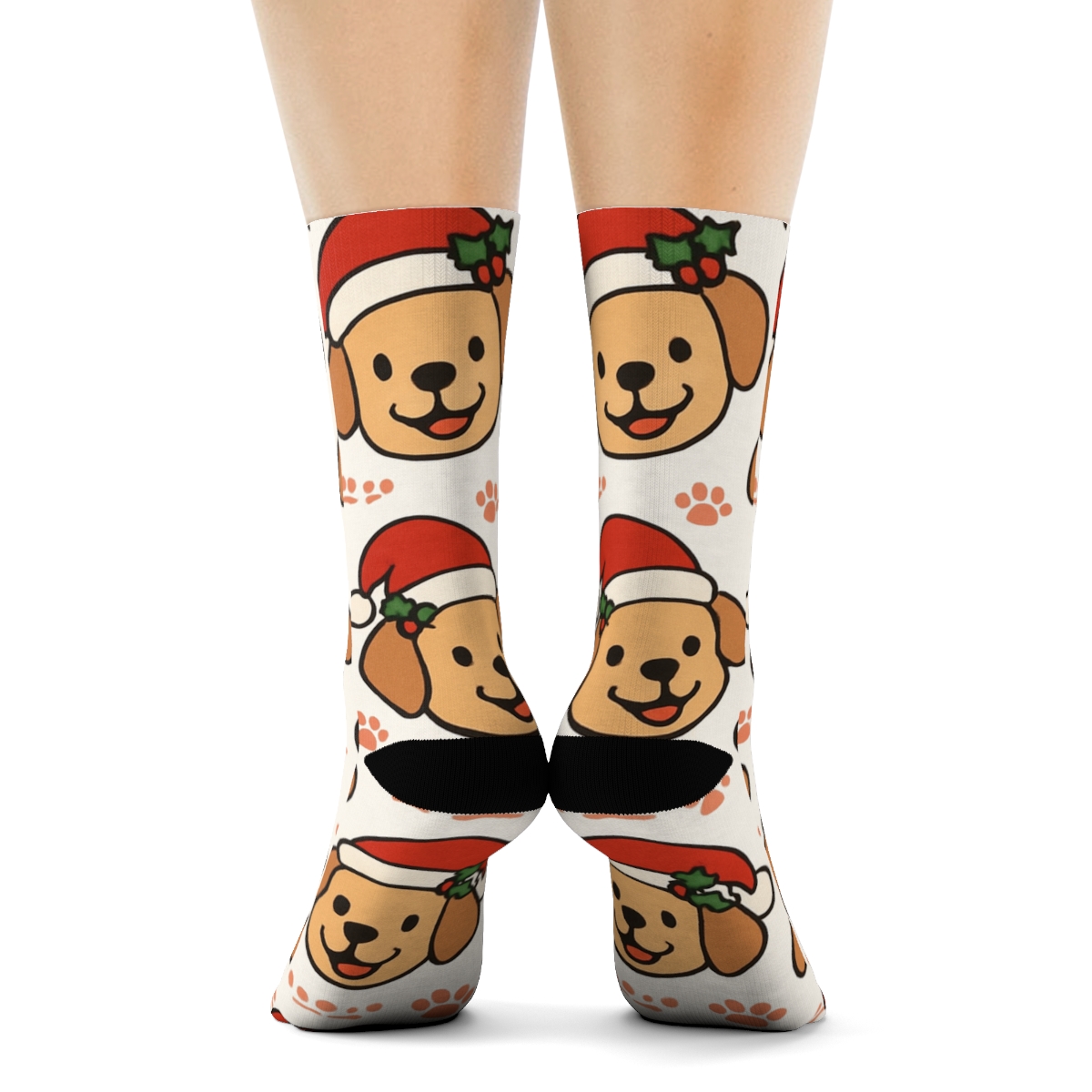 Santa Paws Scatter unique graphic crew socks
