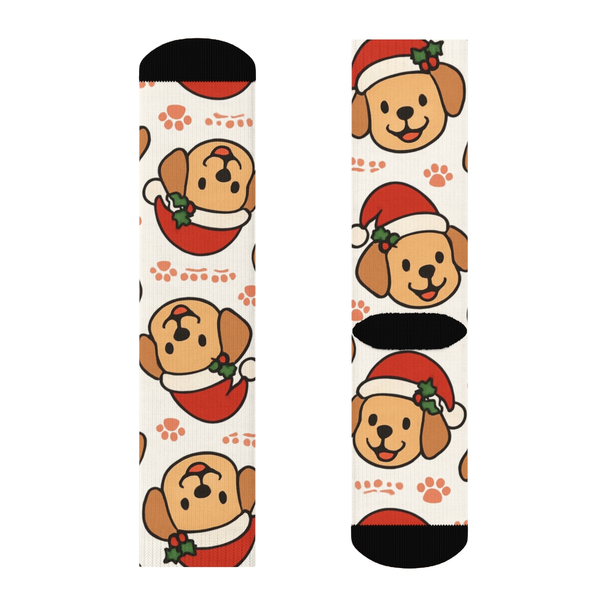 Santa Paws Scatter unique graphic crew socks