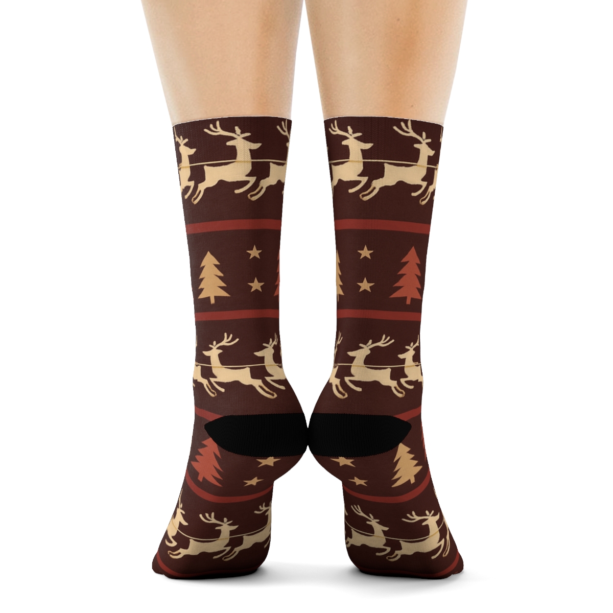 Santa Sleigh Banding Xmas Edition comfortable cotton crew socks