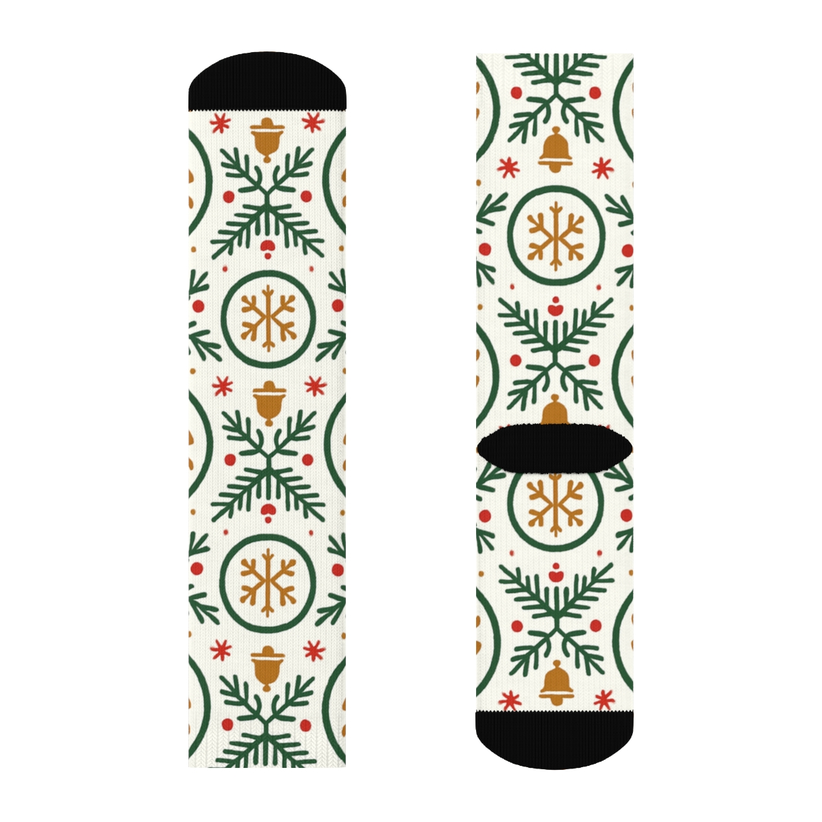 Scandinavian Folk Reindeer Pattern Bands custom crew socks