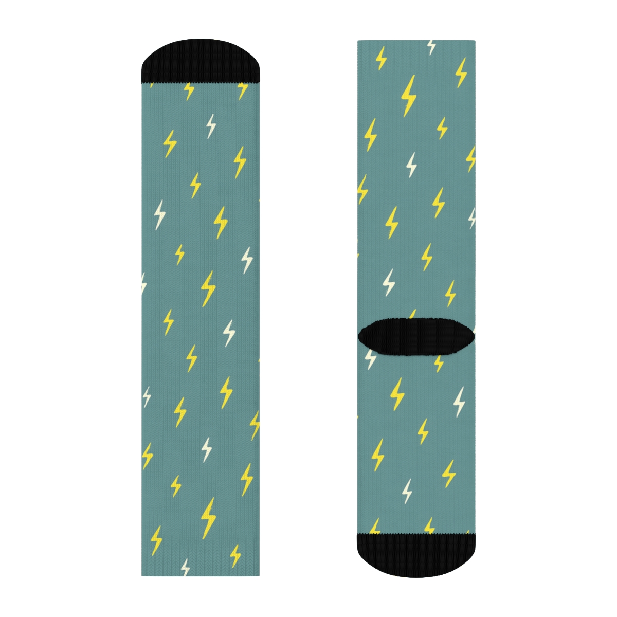 Scattered Micro Bolt Field trendy patterned crew socks