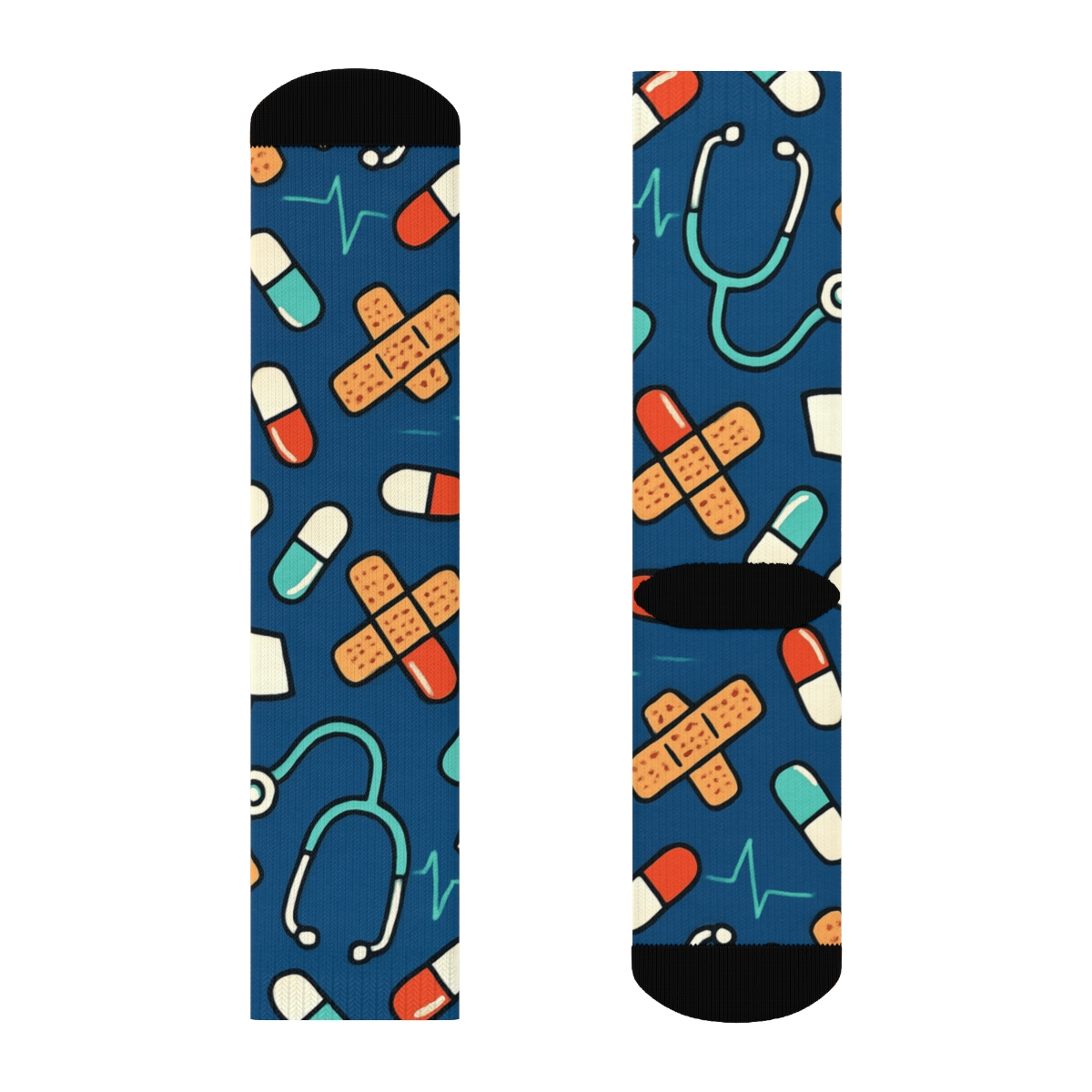Scrub Constellation Tiling Nurse designer printed crew socks