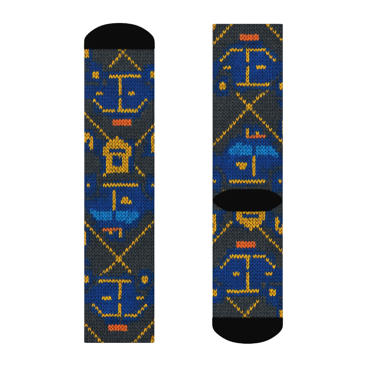 Security Guard Knit Illusion Patrol Parade trendy patterned crew socks