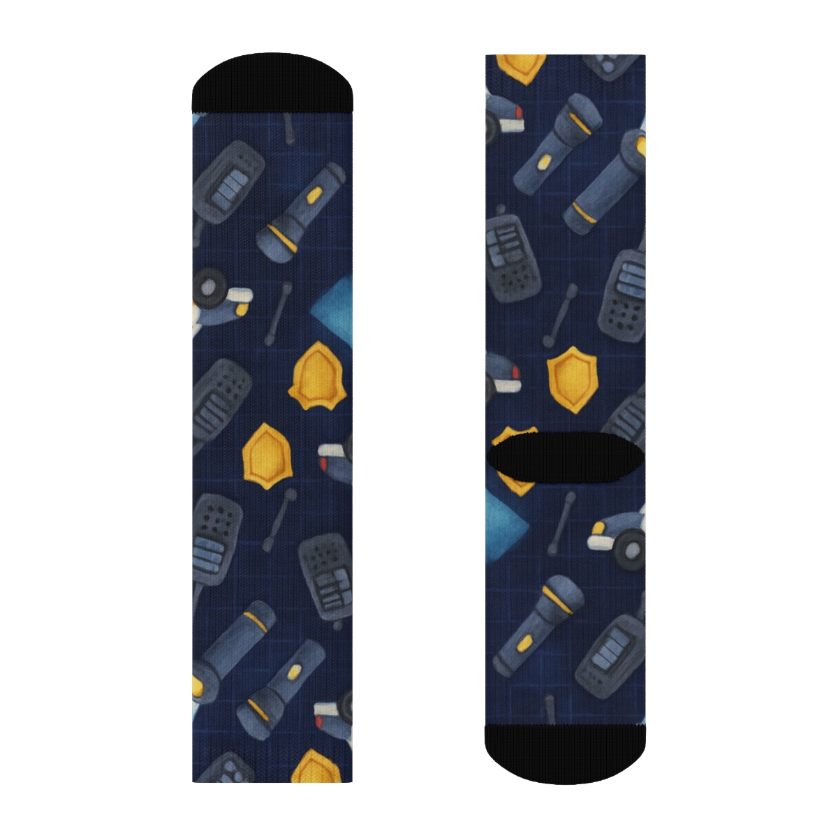 Security Guard Night Patrol Chevron custom crew socks
