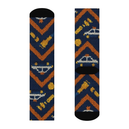 Security Guard Night Shift Chevron Pattern personalized crew socks