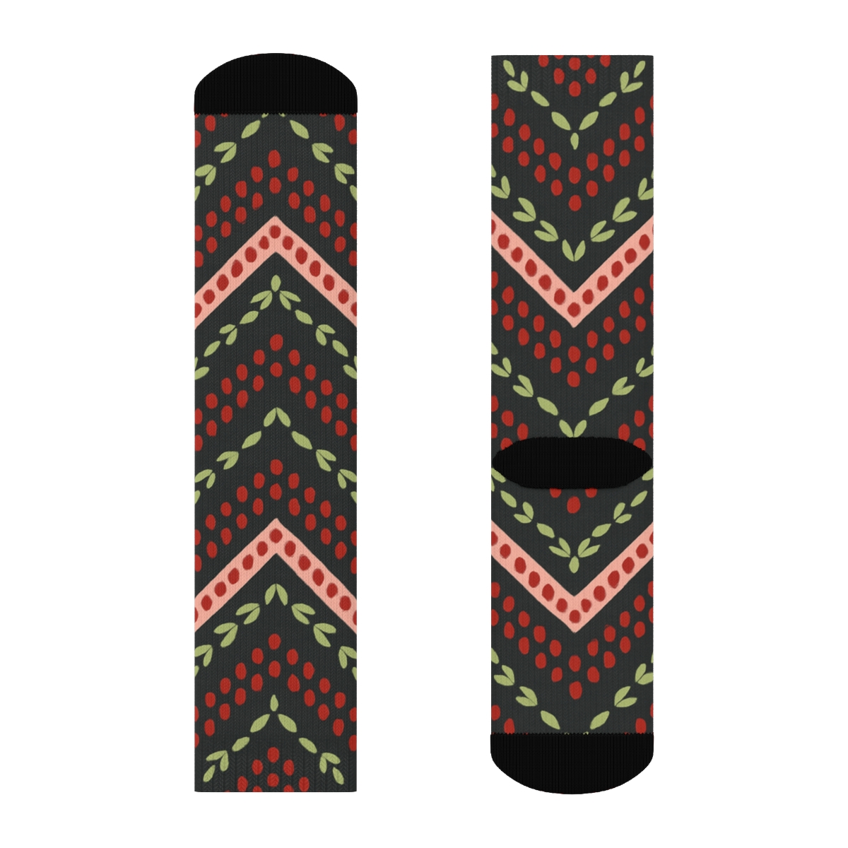 Seed Scatter Chevron On Charcoal stylish athletic crew socks