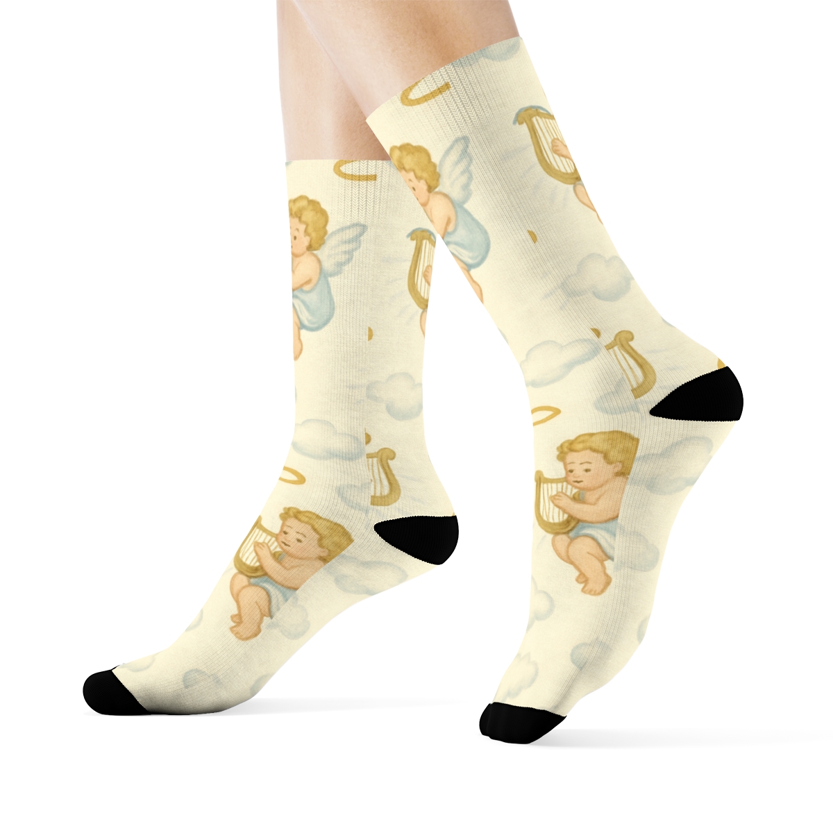 Serene Harp Chorus Angel Edition premium sports crew socks
