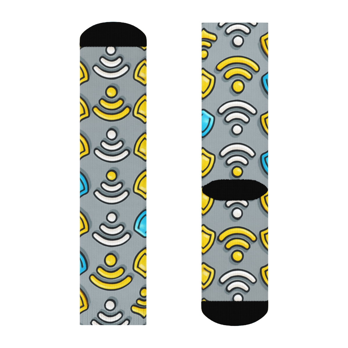 Signal Lattice For Network Administrator Dreams trendy patterned crew socks