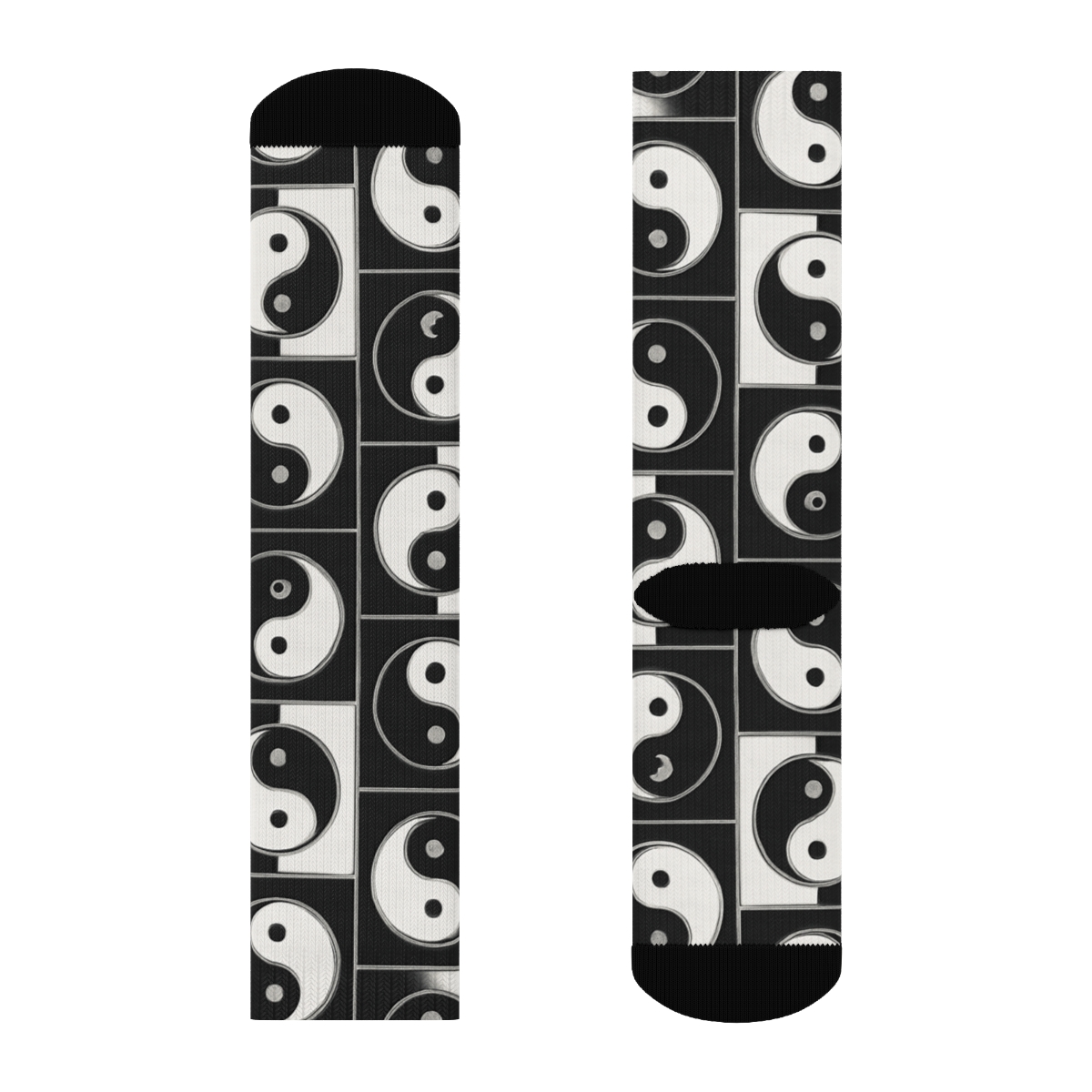 Silver Edge Taijitu Checkerband premium sports crew socks