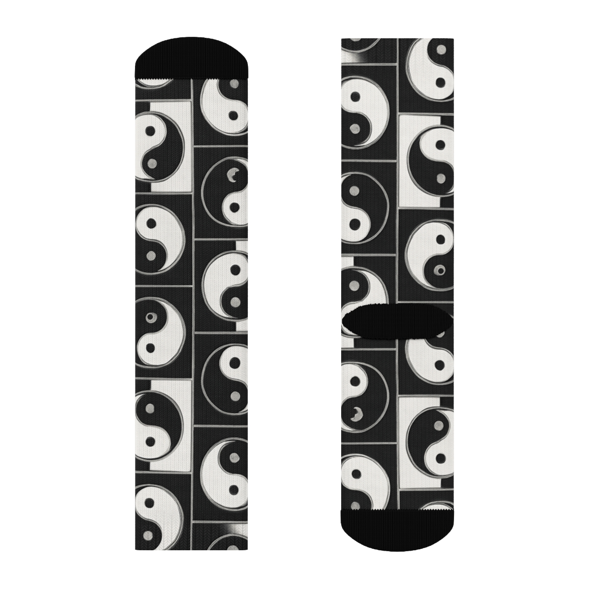 Silver Edge Taijitu Checkerband premium sports crew socks