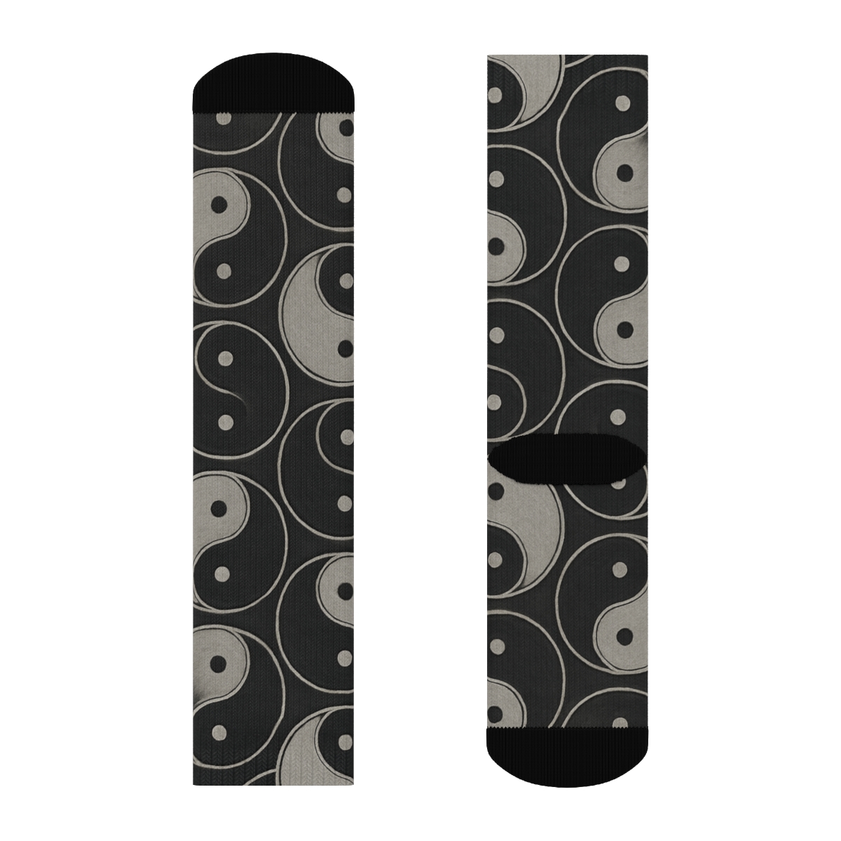 Silver Ink Teardrop Tessellation On Charcoal trendy patterned crew socks