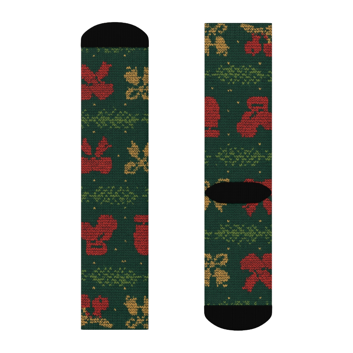 Sleigh Runner Knitwork Bands personalized crew socks