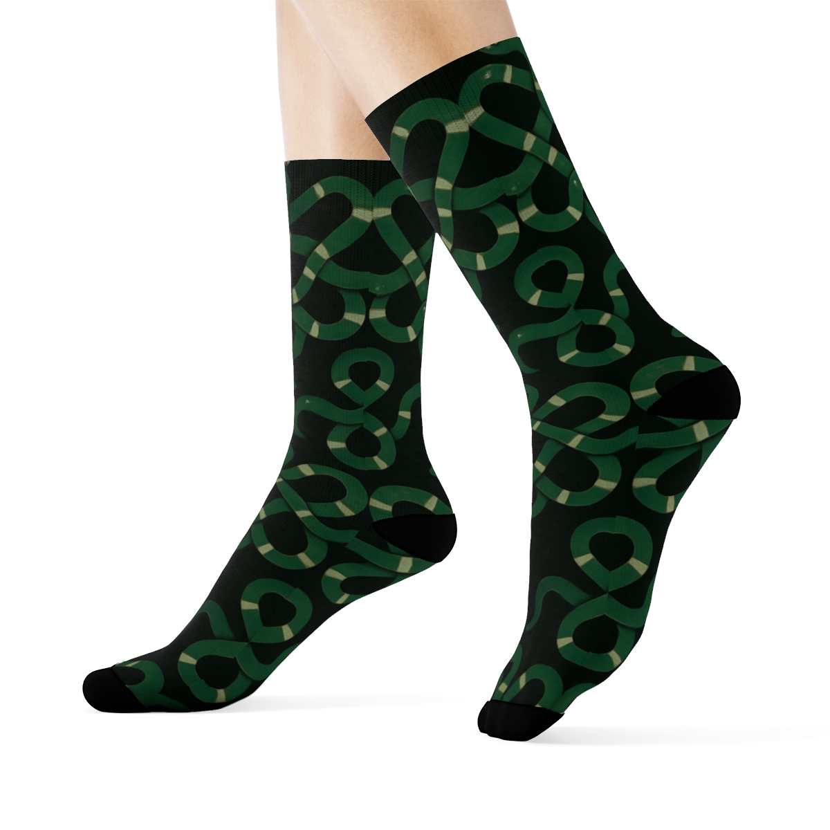 Snake Crown Constellation Pattern soft everyday crew socks