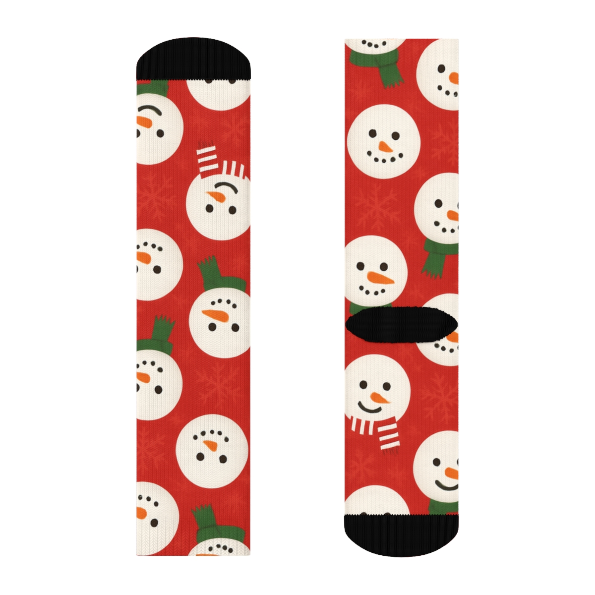 Snowman Polka Dot Field Xmas comfortable cotton crew socks
