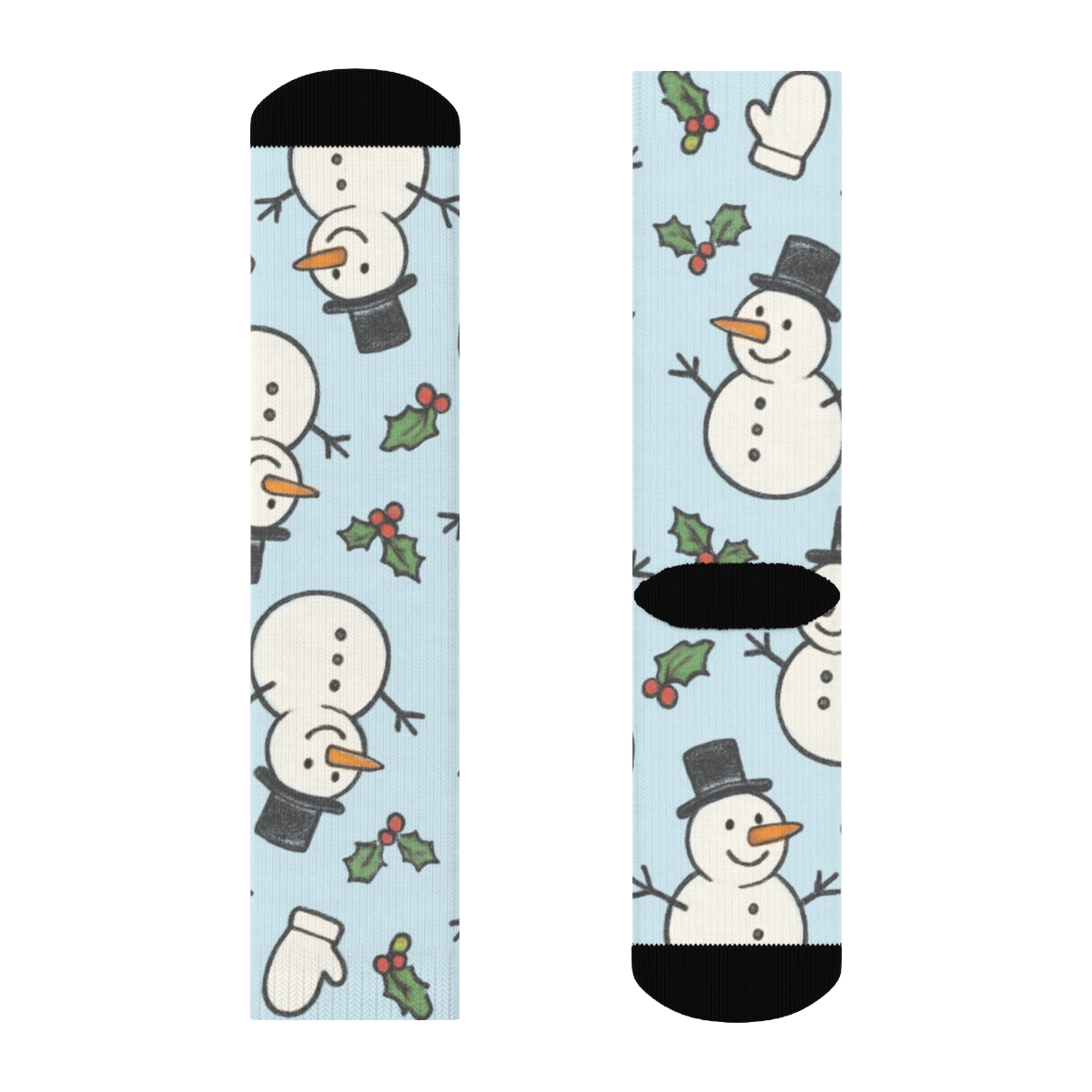 Snowman Scatter Holiday Pattern stylish athletic crew socks