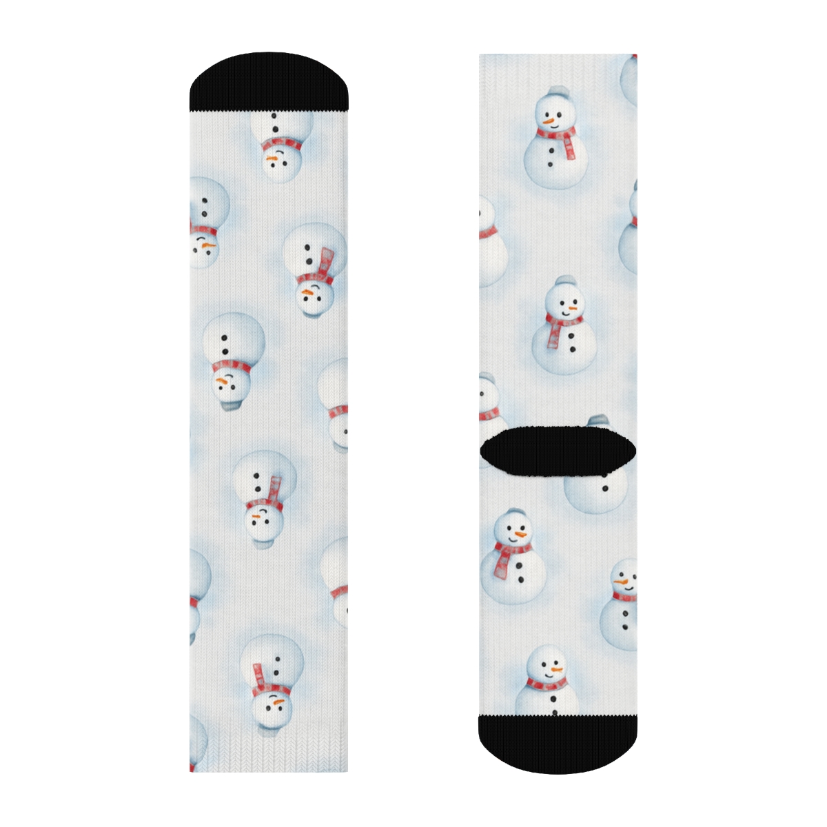 Snowman Trio Scatter, Xmas Edition premium sports crew socks