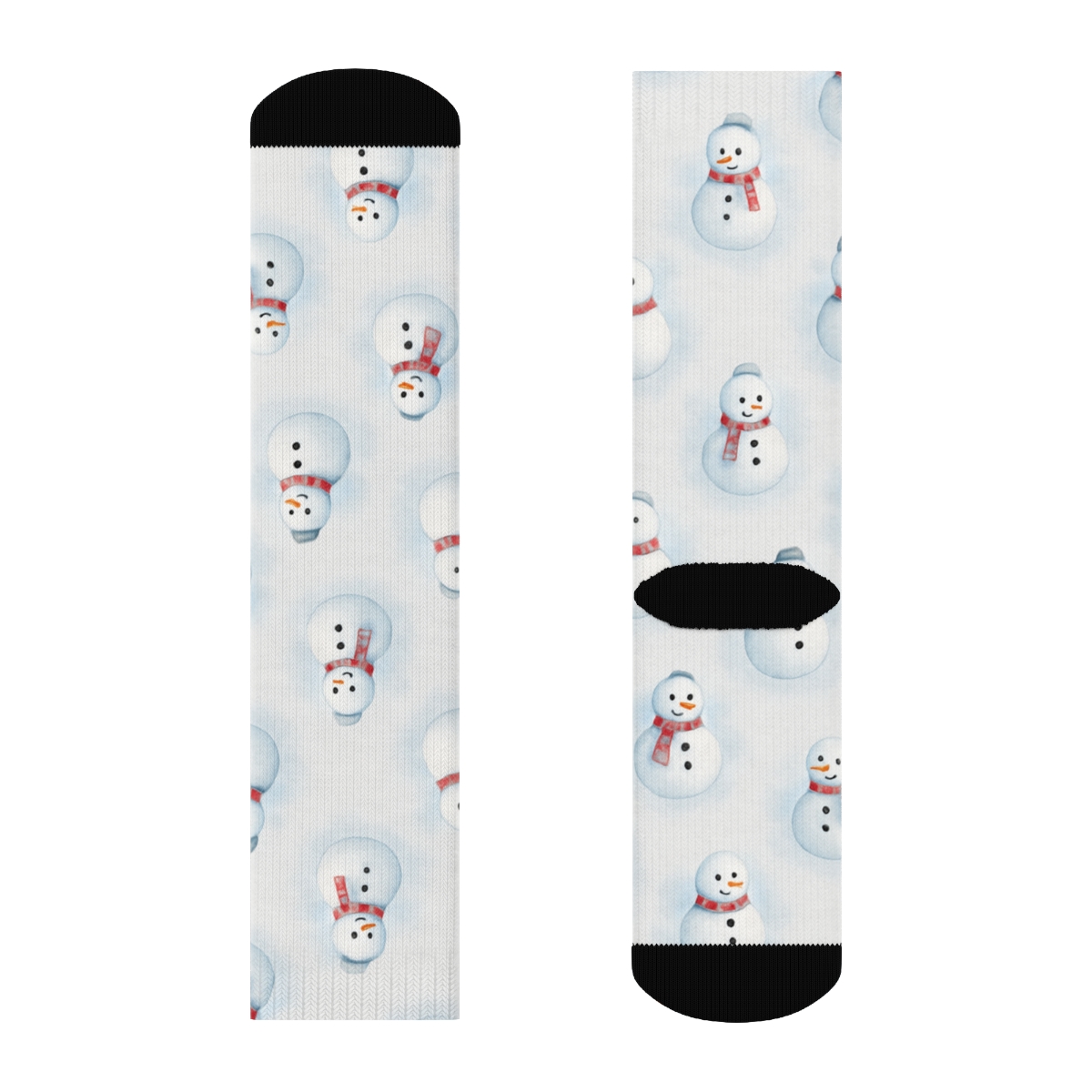 Snowman Trio Scatter, Xmas Edition premium sports crew socks