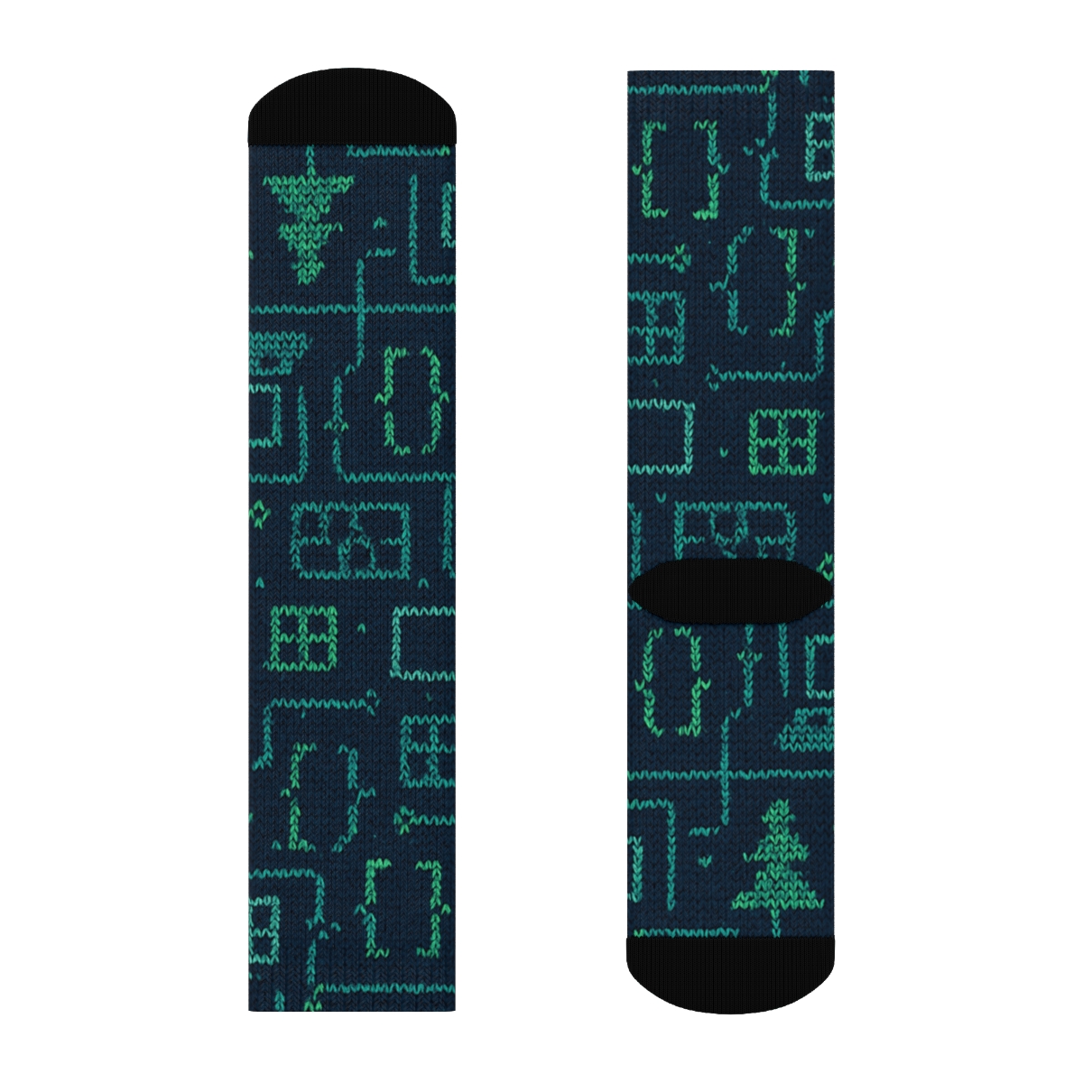 Software Developer Pixel Knit Syntax Tiling soft everyday crew socks