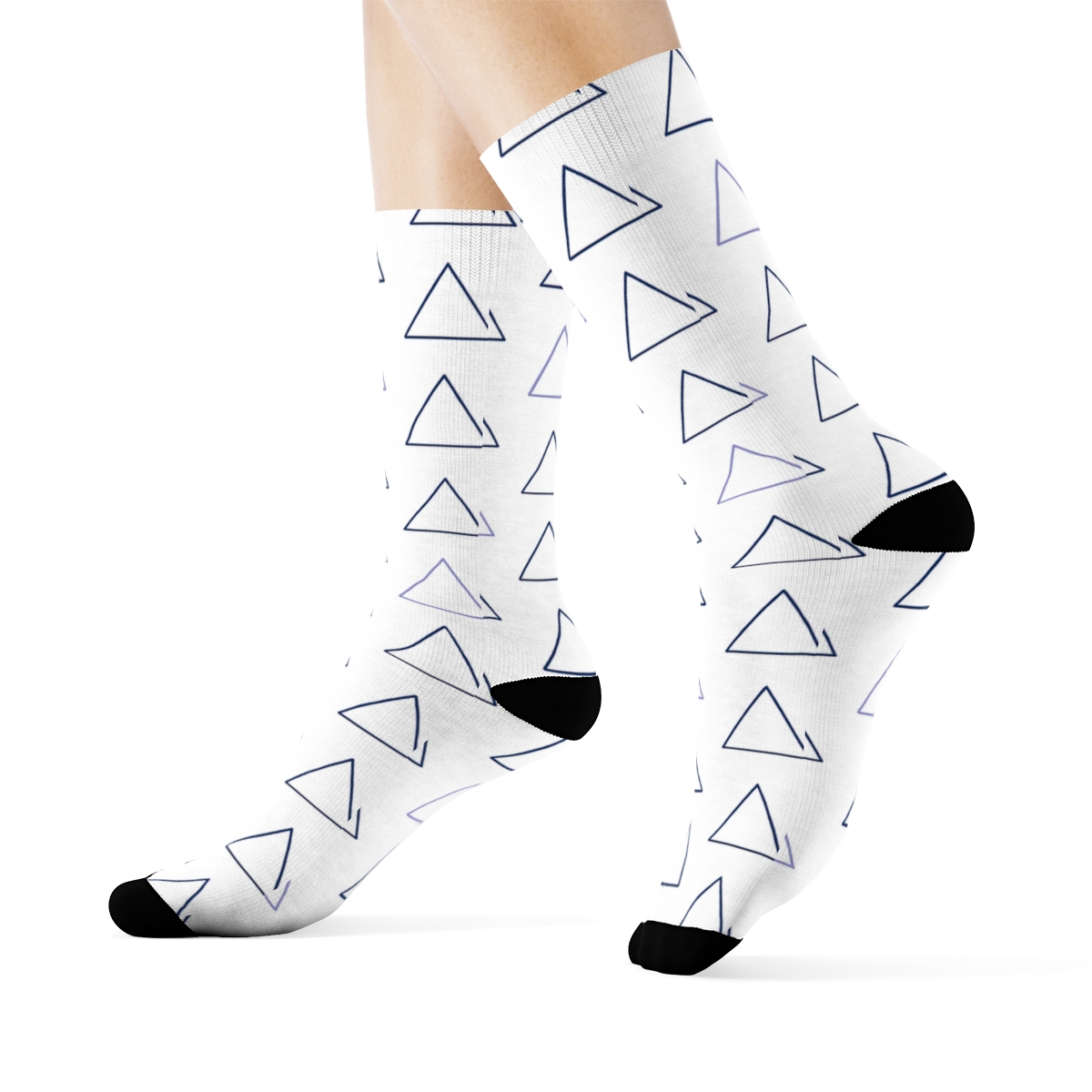 Sparse Prism Tile Lines unique graphic crew socks
