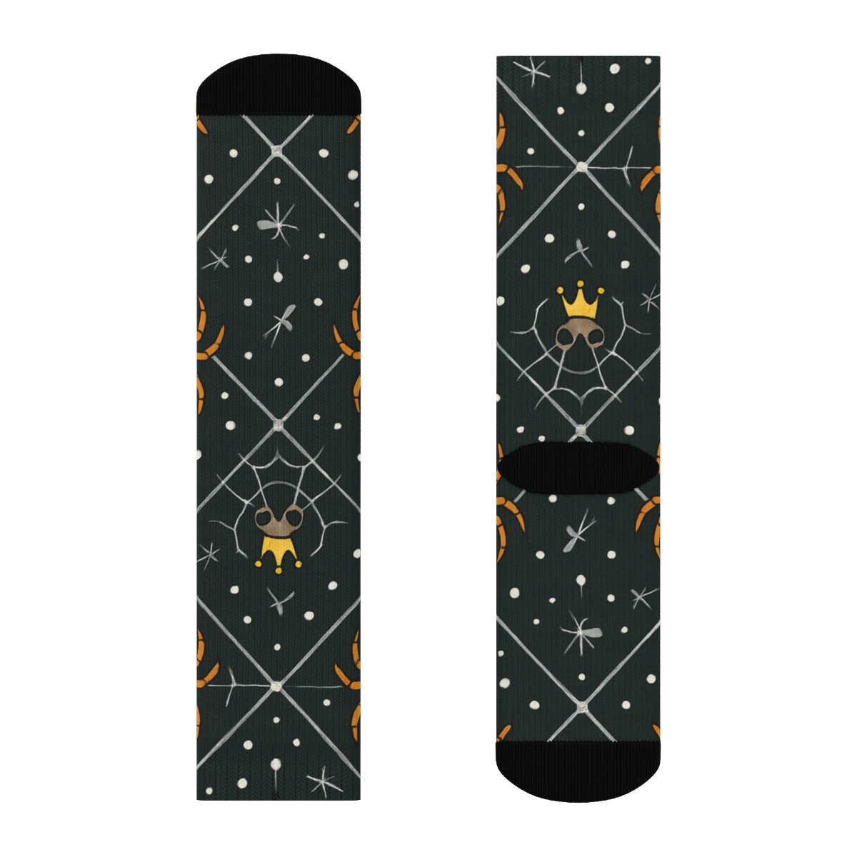 Spider Crown Garden Lattice soft everyday crew socks