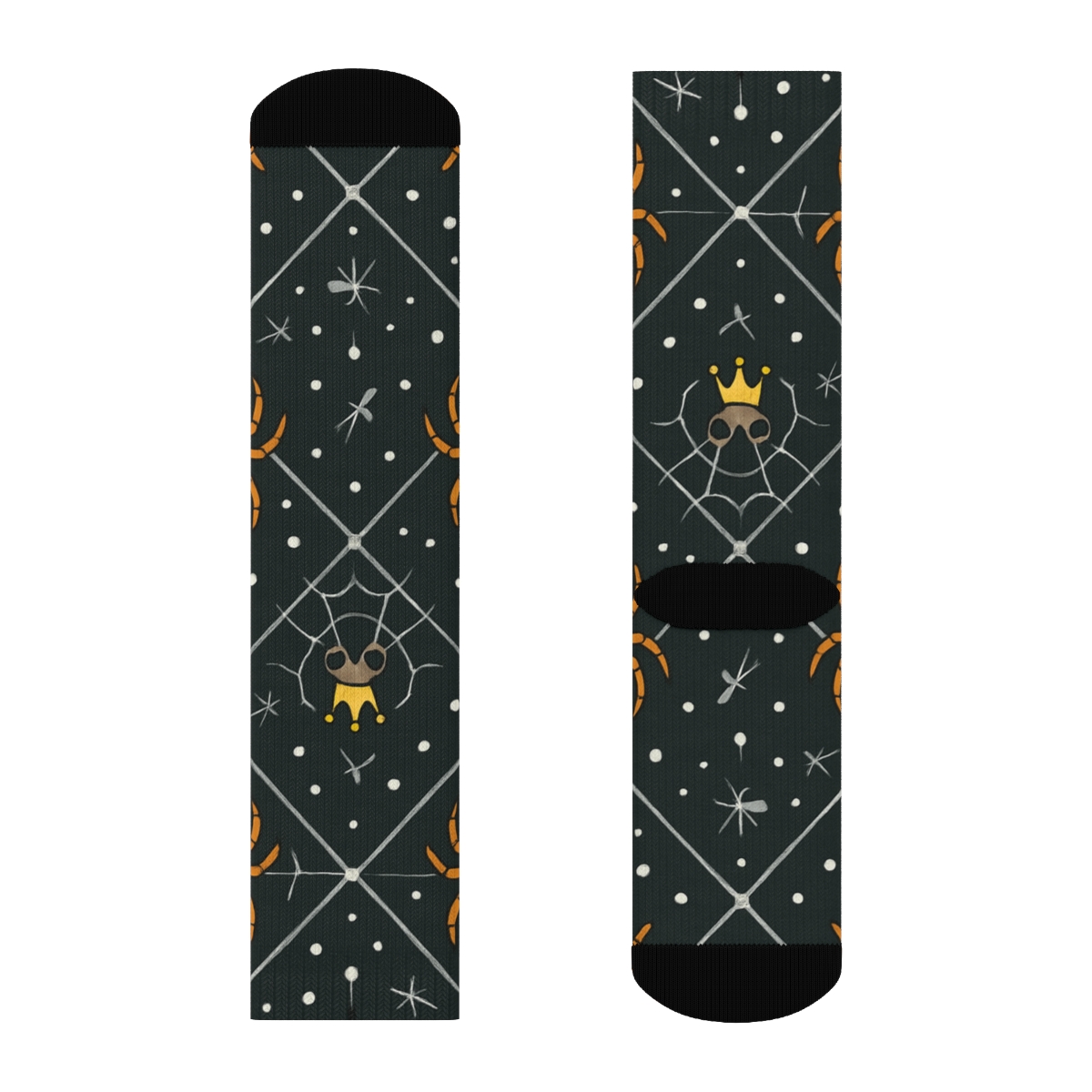 Spider Crown Garden Lattice soft everyday crew socks