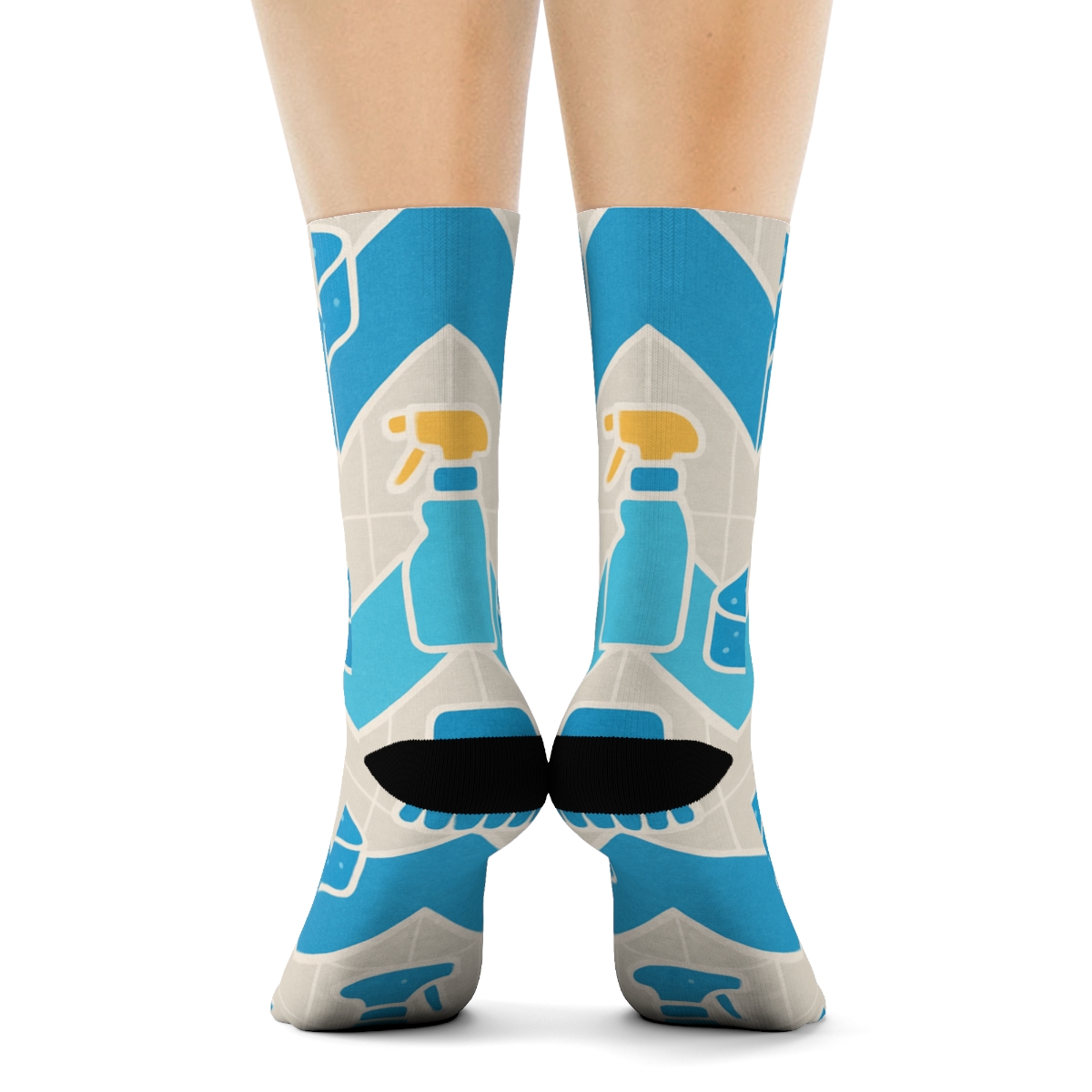 Sponge Chevron With Custodian Rhythm custom crew socks