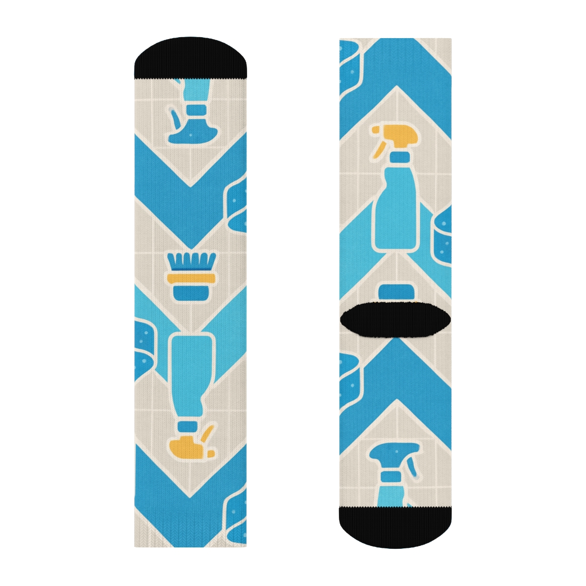 Sponge Chevron With Custodian Rhythm custom crew socks