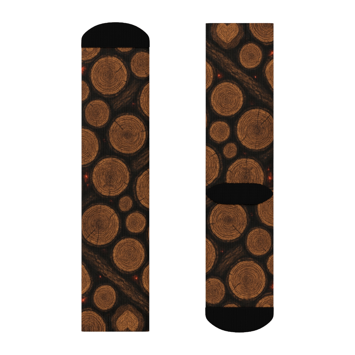 Stacked Log Lattice With Hidden Heart stylish athletic crew socks