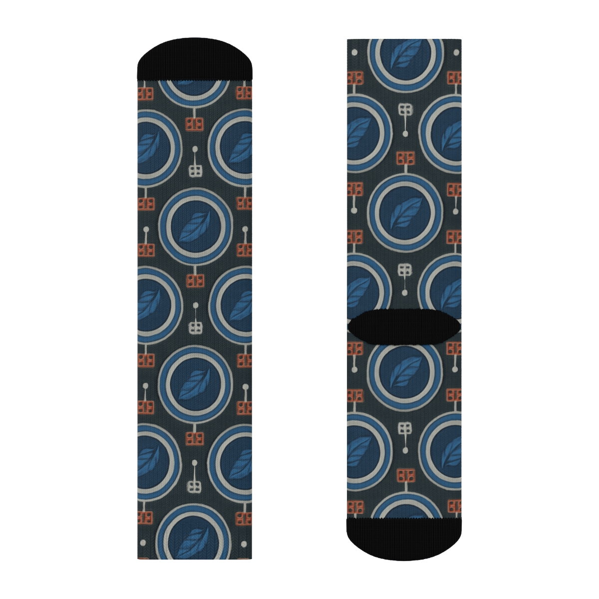 Stadium Light Lattice With Blue Jays Medallions personalized crew socks